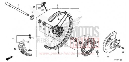 FRONT WHEEL CRF250RF de 2015